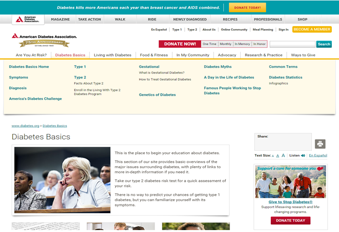 Diabetes Basics (American Diabetes Association)